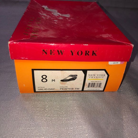 New York Transit Low Wedge Strappy Sandals SZ 8 Worn Once - Picture 2 of 11